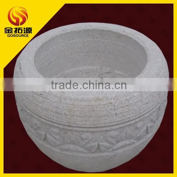 Decorative Gray Stone Flower Pot