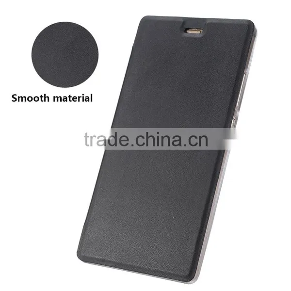 Mobilephone Accessories Factory Wholesale Black Flip Cover for Huawei P8