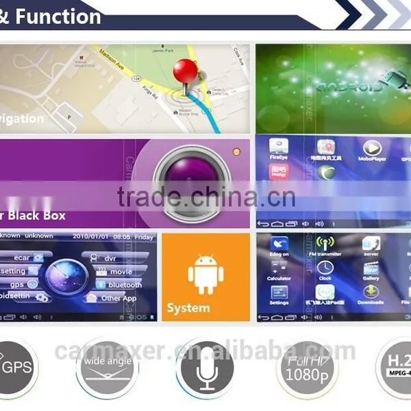 5" Capacitive Screen Android4.0 1080P WIFI Car DVR Rearview Monitor Rearview Mirror Gps Android for Special Car Quality Choice photo-4