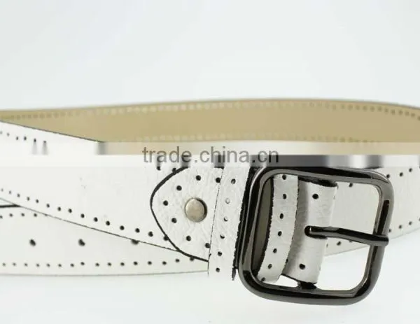 2015 Women Plain Fashion PU Leather Jeans Belt With Fuax Leather and Square Buckles in Yiwu photo-3