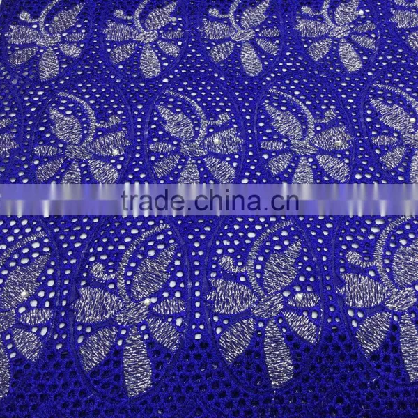 2016 Best Selling White Swiss Voile Lace Fabrics Cotton Voile Lace on Sale photo-4