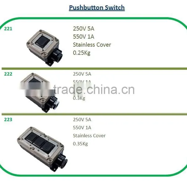 <Taiwan Made> High Quality 250V/500V Polycarbonate IP65 Watertight Pushbutton Switch photo-6