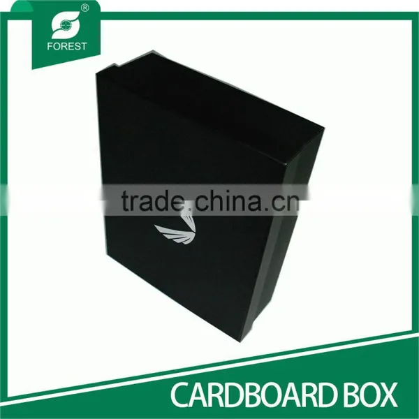 WHOLESALE LUXURY BLACK CARDBOARD SHOES PACKAGING BOX WITH UV VARNISHED photo-5
