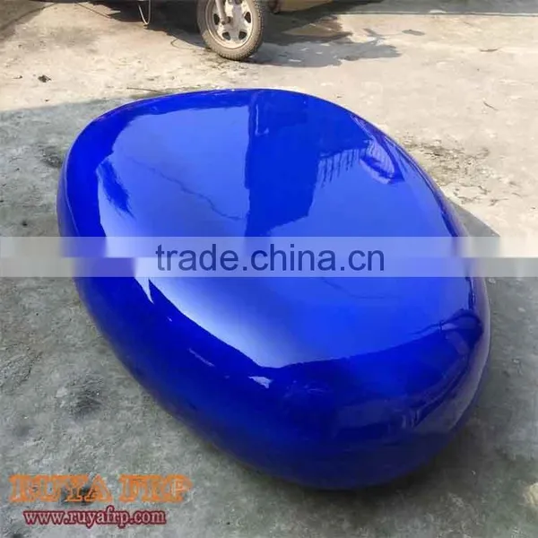 1.9M fiberglass stylish stone chair city plaza shopping waiting stool