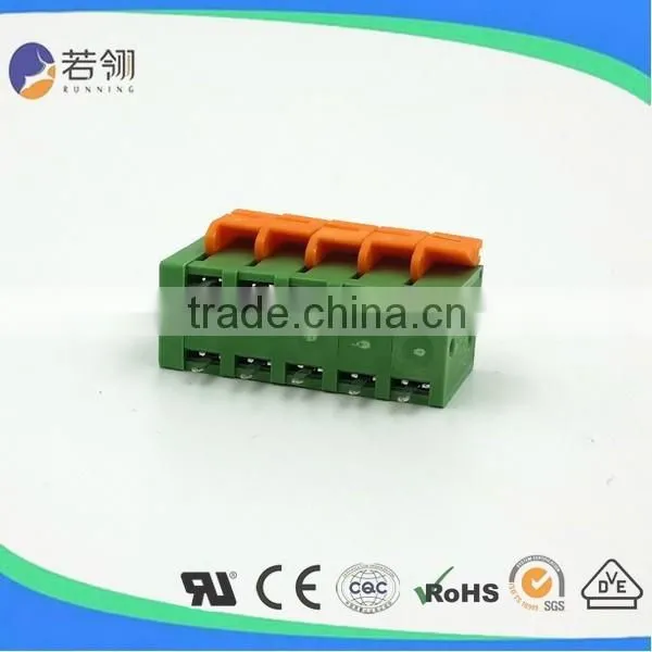 Brass PCB Spring Terminal Block Pitch 7.62mm photo-2