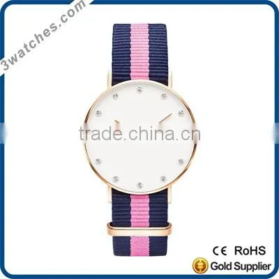 International Wrist Watch Ladies Watch Stainless Steel Diamond Watch Nato Nylon Strap Watch Quartz Watch