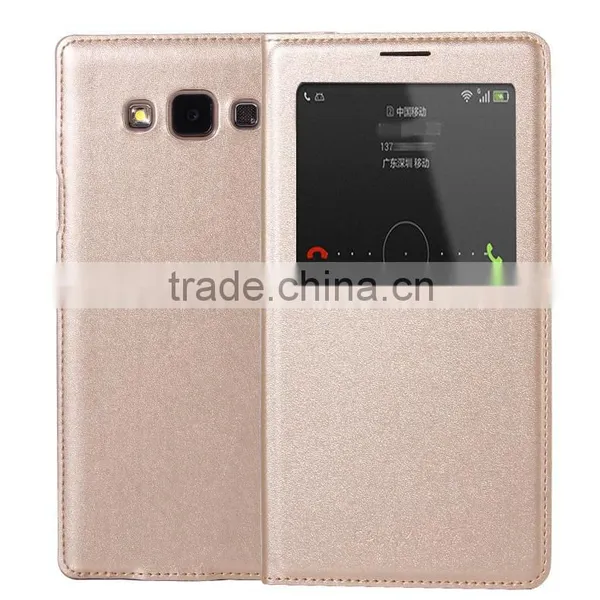 Bulky Buy From China Smart Front Window Leather Case Flip Phone Case For Samsung A7/A8 photo-4