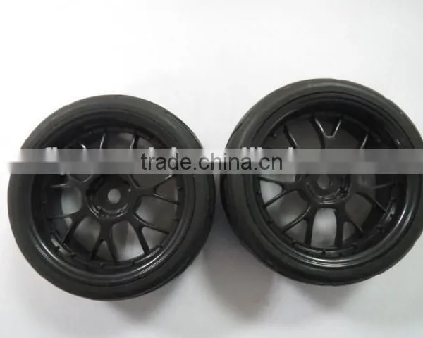 2pcs RC Racing Tires Tyre Wheel Rim Fit HSP HPI 1:10 On-Road Car Pre-glued Car Tires photo-2