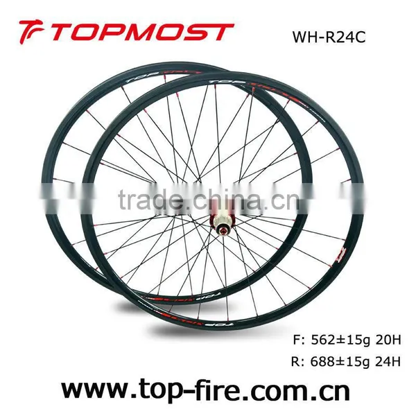 2014 new design carbon clincher road bike wheelset for sale
