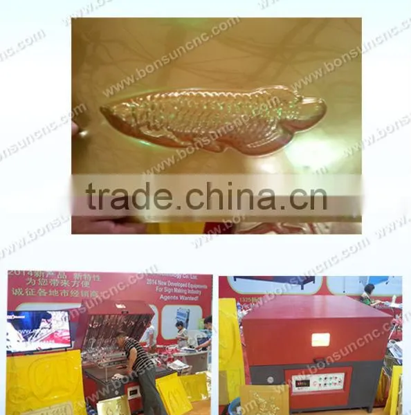 Bonsun BS1325 Quality Guarantee 3D Plastic Acrylic Vacuum Forming Machine photo-3