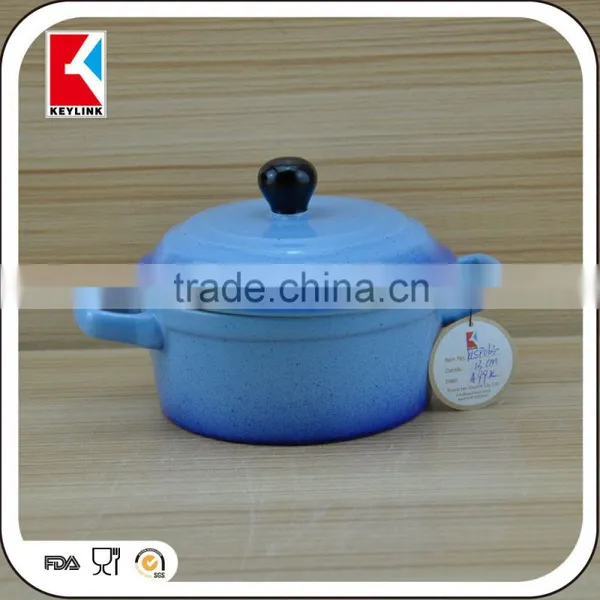 Best Selling Items Black Matt Finished Ceramic Soup Bowl Lid and Handle photo-6