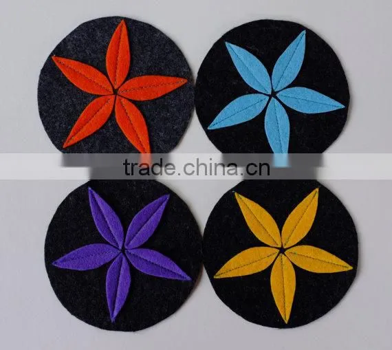 Sewing Patchwork Felt Coaster for Tableware
