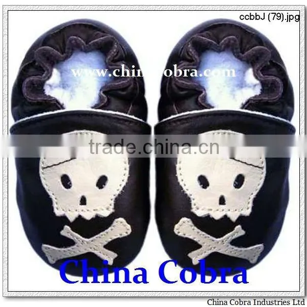 CHINA COBRA Top Quality Genuine Leather Soft Sole Baby Slippers photo-5
