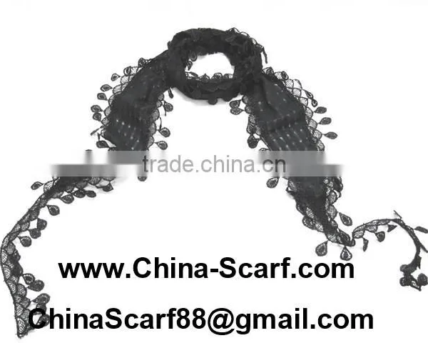 Black Cotton Scarf
