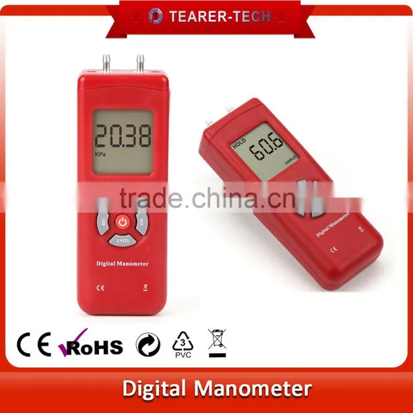 Digital Dual-port Pressure Gas Manometer 10Psi/68.94kPa/ 276.7inH2o From China Supplier TL-102 photo-2