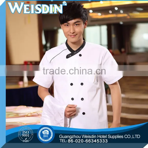Mandarin Collar Short-sleeve Chef Coat photo-6