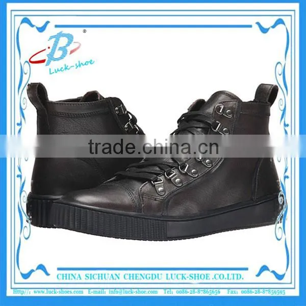 Classic Men Genuine Leather Suede Sports Ankle Boots With Rubber Outsole