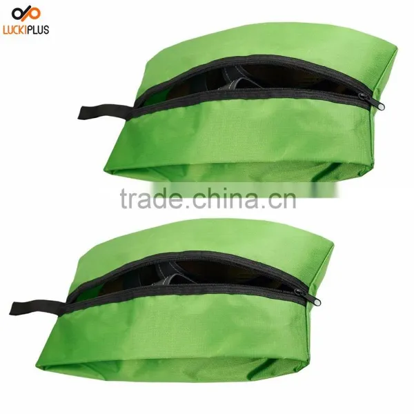 Luckiplus Portable Waterproof Nylon Travel Shoe Bags Green