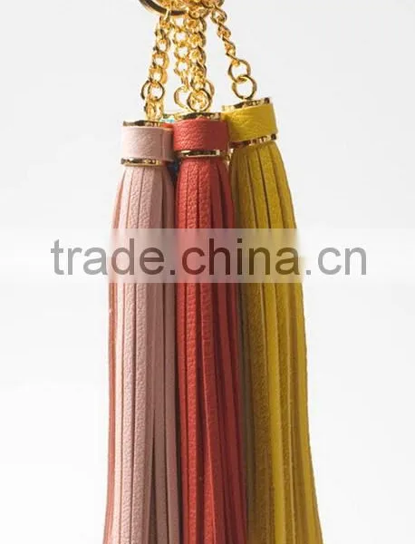 Custom Genuine Leather Tassel Keychain photo-2