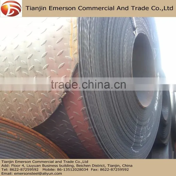 A36 SS400 Q235B Stock Available 1250mm 1500mm Width Checker Plate Coils Cut to Steel Checker Plate photo-2