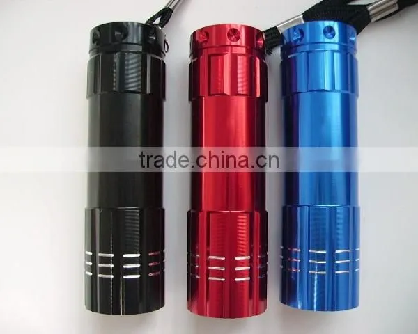 Aluminum 9 Led High Power Led Torch Light