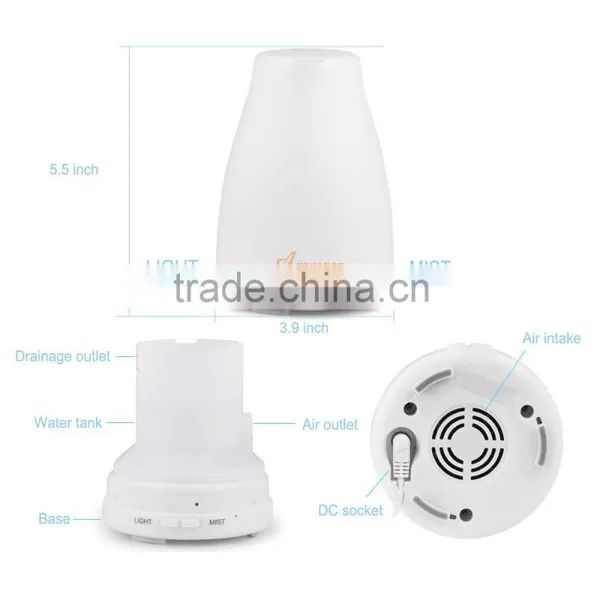Aromaer Color Changing Aroma Difffuser/ Aromatherapy Essential Oil Diffuser/Ultrasonic Cool Mist Humidifier Supplier photo-3