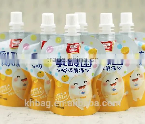BPA Free Printing Plastic Liquid Stand up Spout Pouches for Organic Food