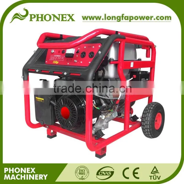 Portable Standby 13hp Gasoline Generator 5.5kW With Wheel Kit and Electric Start