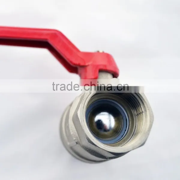 Female Brass Ball Valve With Aluminum Butterfly Handle Nickel Plated DN25 photo-4