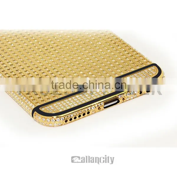 Luxury Golden for Iphone 6 Full Diamond Housing With 24k Gold Plated photo-5