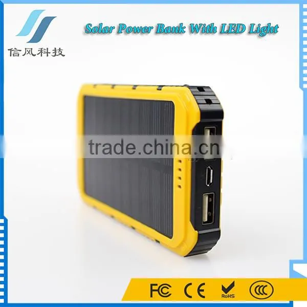 Universal Dual USB 6000mAh Solar Charger With LED Torch Light photo-4