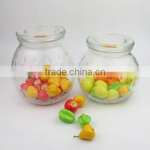 Unique Design Glass Cookie Jar With Lid