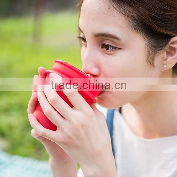 Folding Design Heat Resistant Food Grade Silicone Tea Cup For Office photo-6