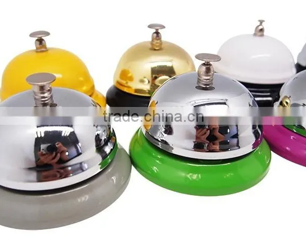 Table Call Bell in Silver Plated Cover With Colorful Painted Base photo-5