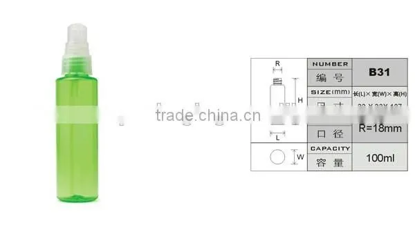 100ml Tonic PET Bottle Skin Freshener Transparent Bottle Skin Care With Sprayer photo-2