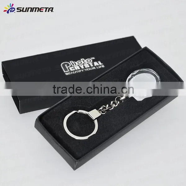 Innovative Beaded Oval Shaped DIY Sublimation Transfer Crystal Keychain photo-3
