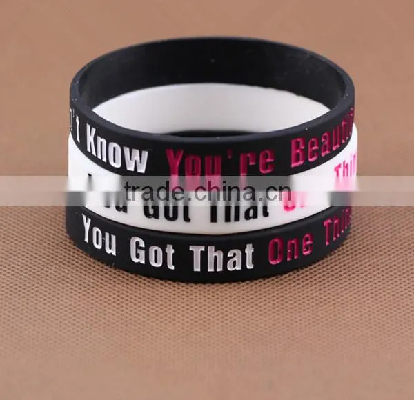 2016 Promotional gift OEM hot selling silicone bracelets custom colorful silicon sport wrist band