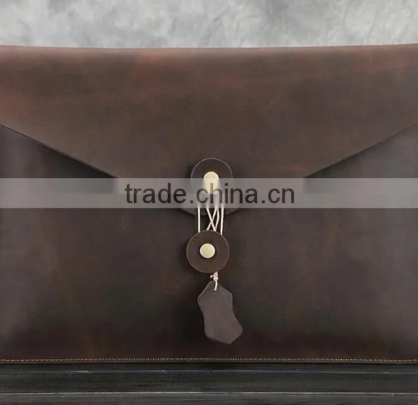 BOSHIHO Durable Real Leather Business Briefcase and Portable File Case photo-2