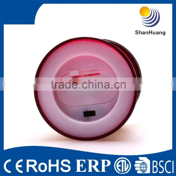 Red LED Blinking Function Flameless Memorial White Grave Candle photo-3