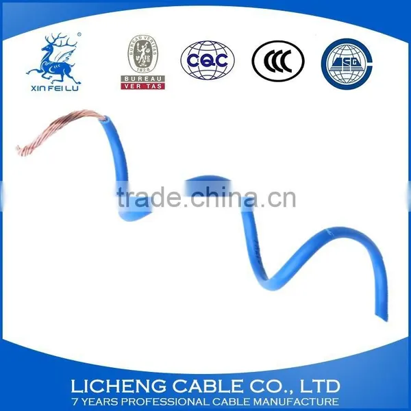 PVC Building Flexible Electric Wire Blue House Wiring 10mm2 photo-4