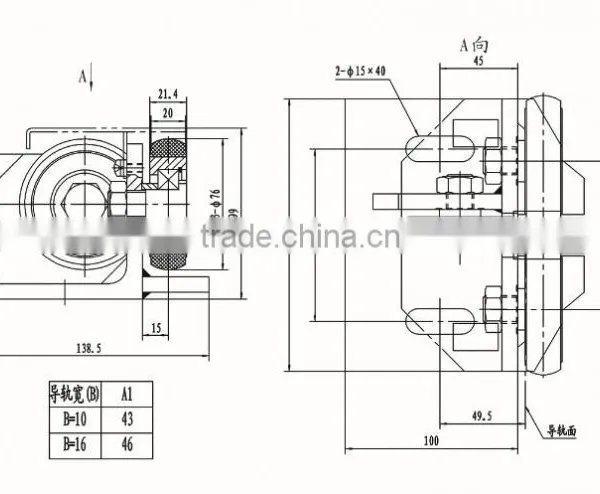 9mm and 16mm Guide Shoe for Counterweight Side / Cabin Side photo-2