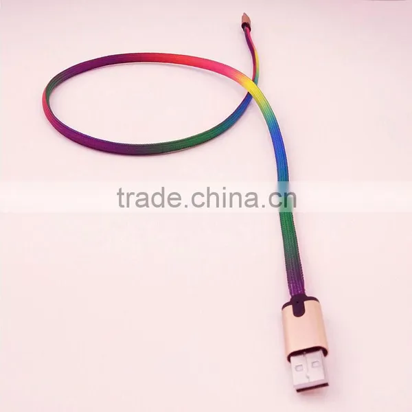High Speed Cheap Shoelace LED Light USB Cable ,type-c to Usb Glowing Cable for Phone photo-3
