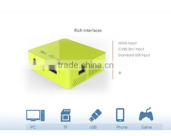 2016 Newest China Mini DLP 854*480 800lumens Smart Phone Projector UC50 photo-5