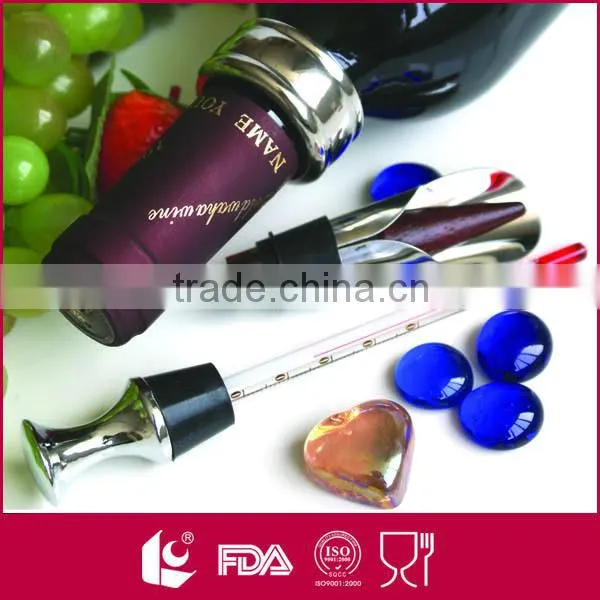 Stainless steel Wine stopper and wine pourer thermometer