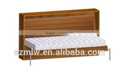 Furniture Space-saving Folding Wooden Murphy Wall Bed Mechanism photo-2