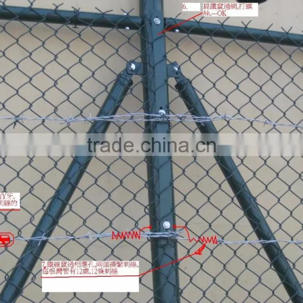China Hot Sale High Quality Perimeter Fence/Chain Link Fence Top Barbed Wire/cyclone Fence photo-4