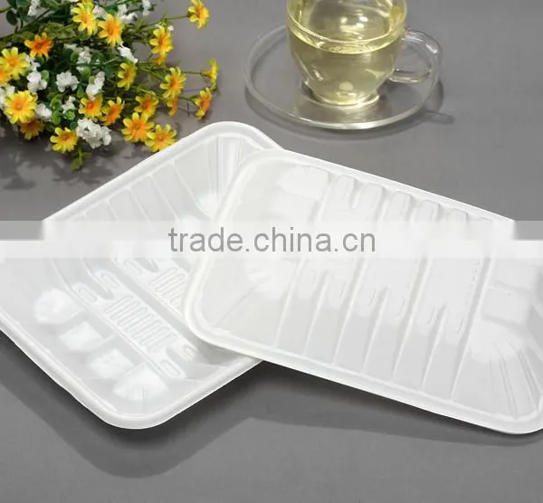 White Rectangle Disposable Plastic Food/fruit Frozen Packing Tray photo-3