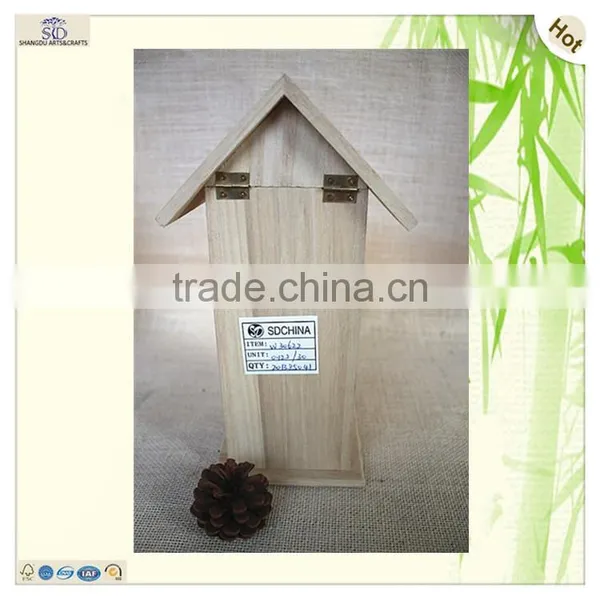 Heart Shape Carved Prefab Small Brid House Cage photo-3