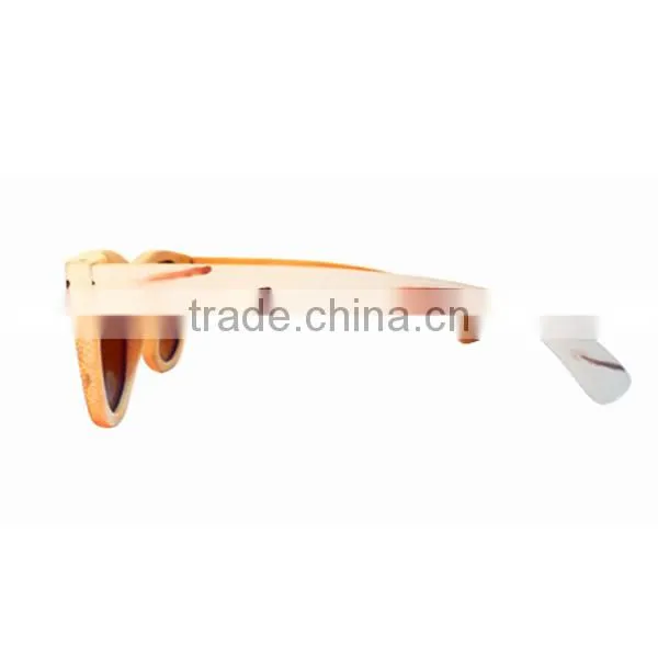 High Quality Wholesale White Zebra Wood Brown Lenses Sunglasses photo-2