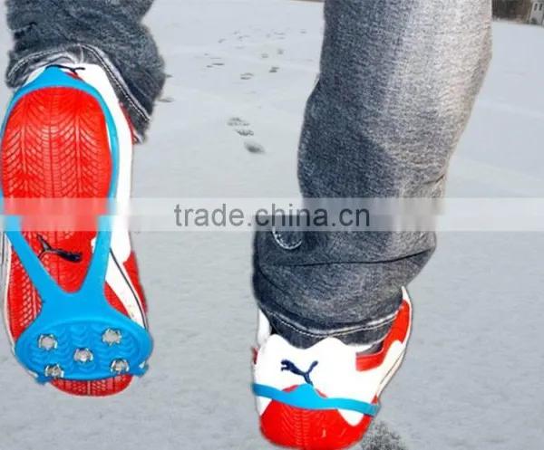Calabash Shape 5 Teeth Antiskid Shoe Covers,Winter Safety Silicone Crampons photo-5